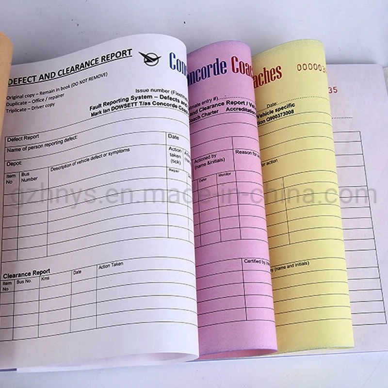 Printing Service Duplicate Triplicate Invoice Book Printing NCR A4/A5 Record Book Bill of Lading Printing