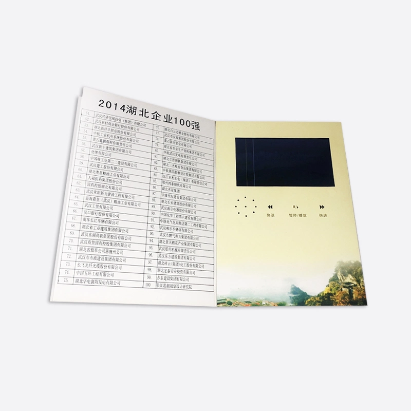 Business Display LCD Screen Video Brochure Memory Module Card Video Printing Book