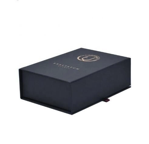 Black Book Style Perfume Box Fragrance Packaging Box with Hot Stamp