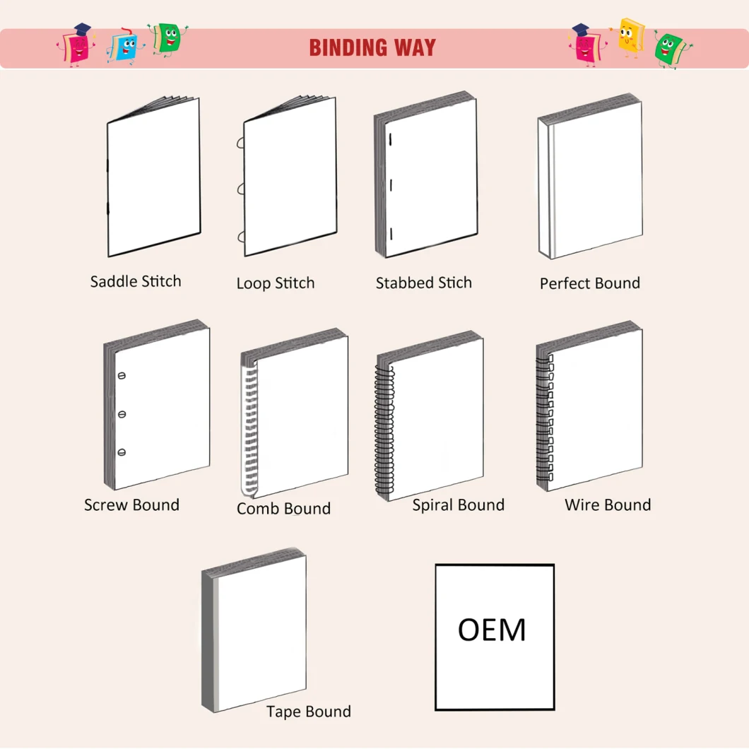 Printing High Quality Sticker Book Softcover Book