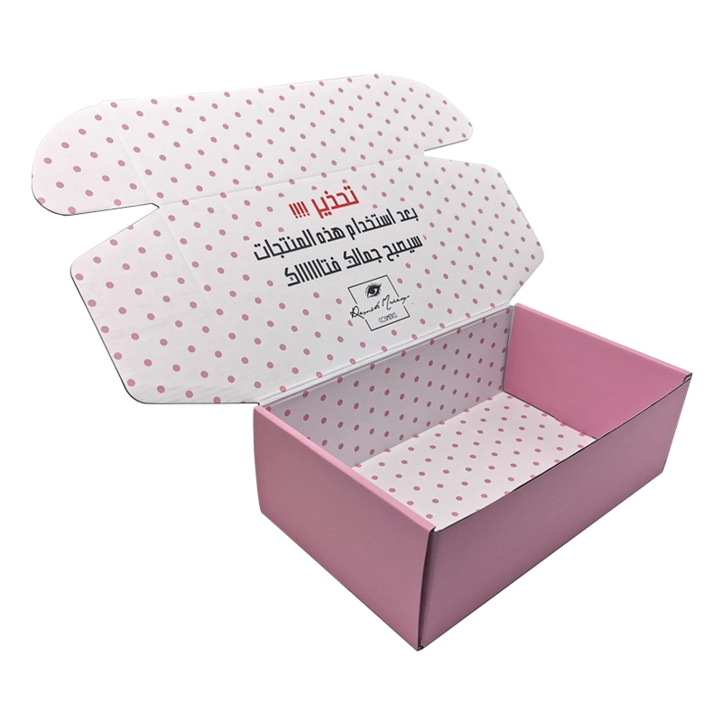 Custom Logo Luxury Double Side Printed Corrugated Mailer Box for Cosmetic Shoe Clothing Packaging