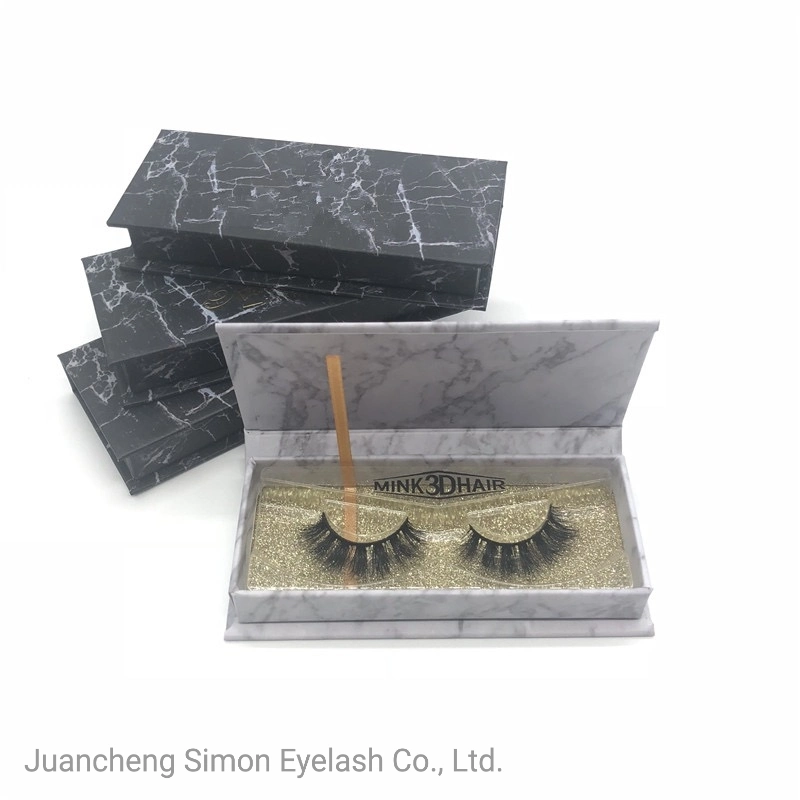 Wholesale Private Label Logo Lash 25mm 3D Mink False Eyelash Vendor with Private Box Custom Packaging