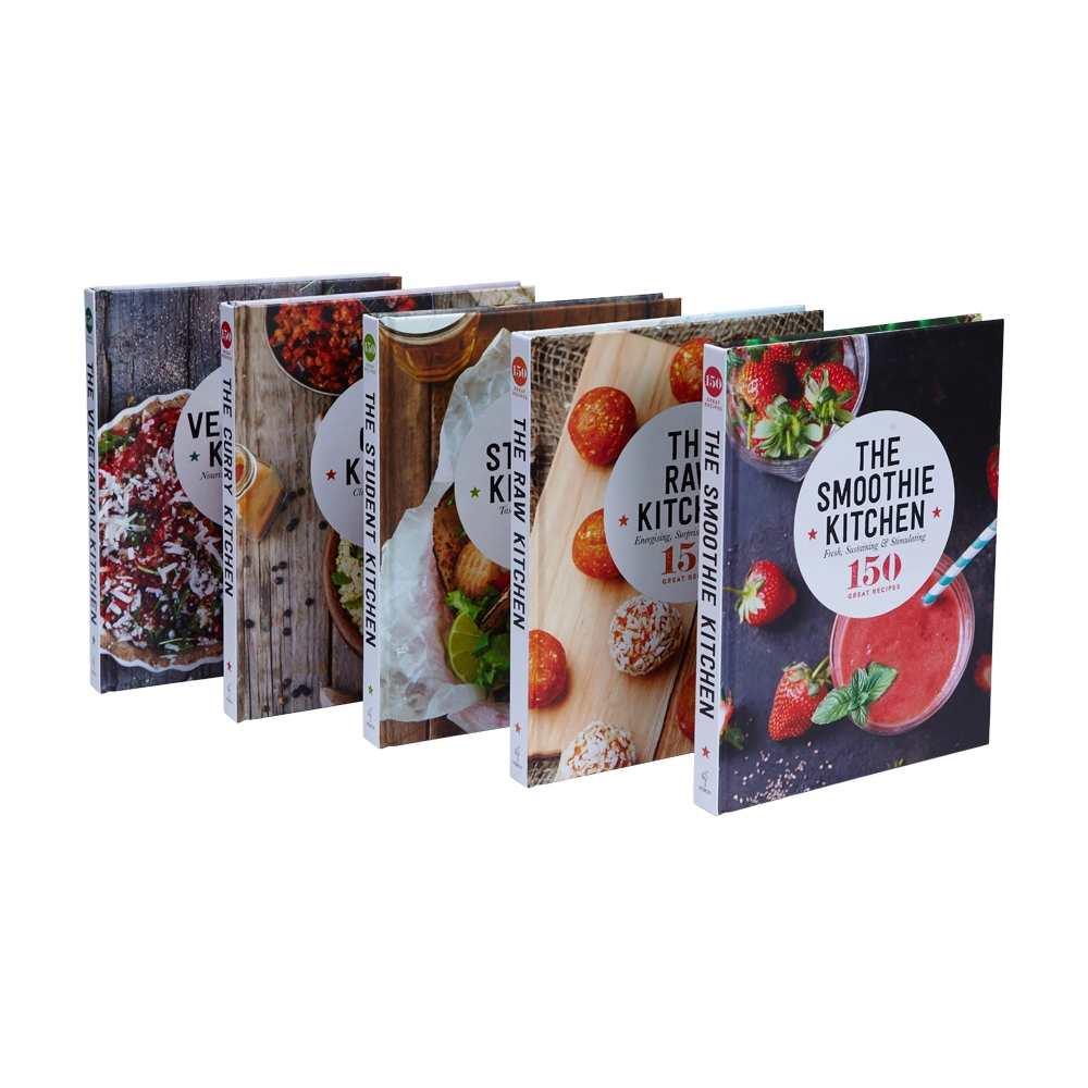 High Class Professional Hardcover Food Menu Cook Book Recipe Printing Natural Packing