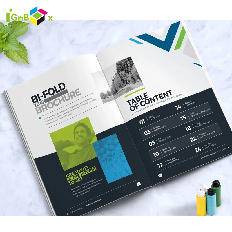 Custom Design Products Brochure Pamphlet Booklet Printing Paper Brochure