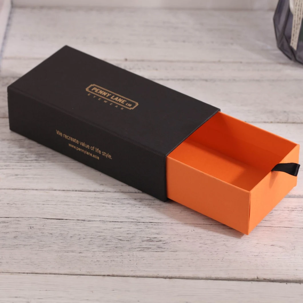 Luxury Black Cosmetic Clothes Bow Gift Packaging Custom Logo Gift Paper Box