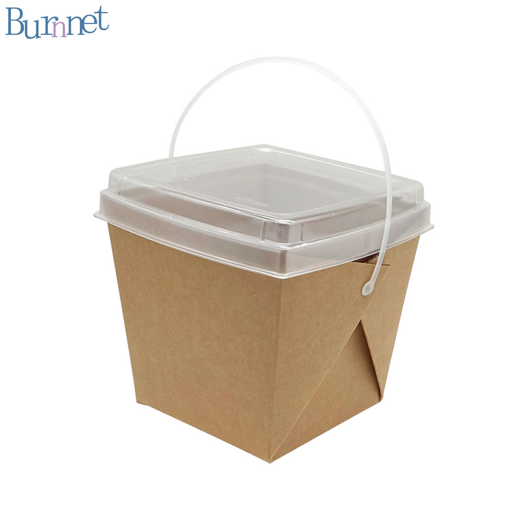 Paper Packing Kraft Paper Paper Boxes for Fast Food with Handle