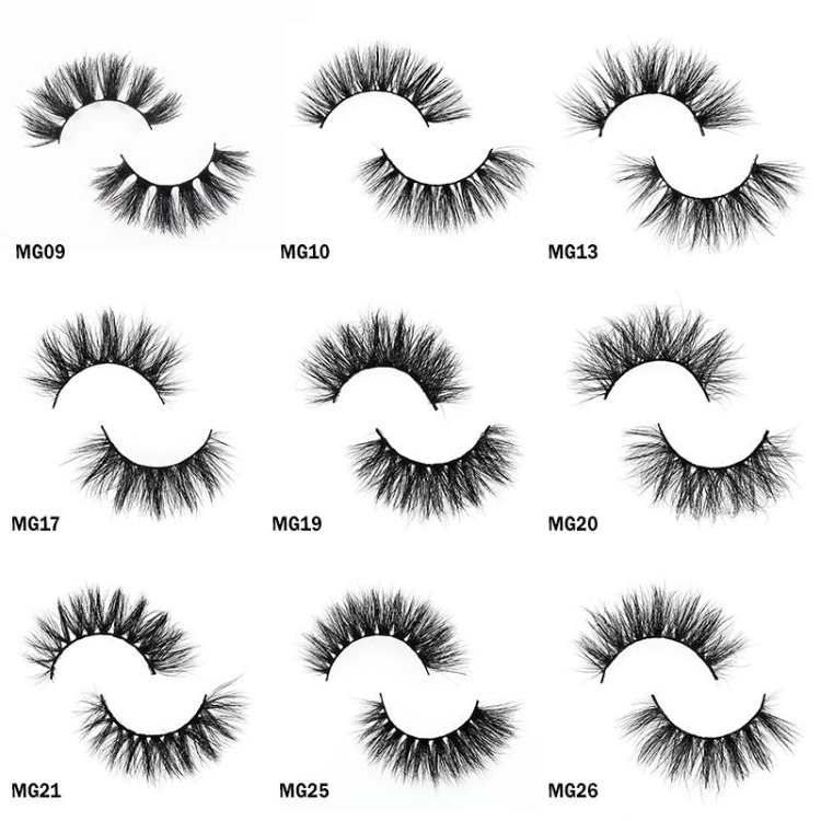 Dramatic Strips 100% Cruelty Free Real 3D 20mm Long Mink Eyelashes with Own Brand Private Box Custom Packaging