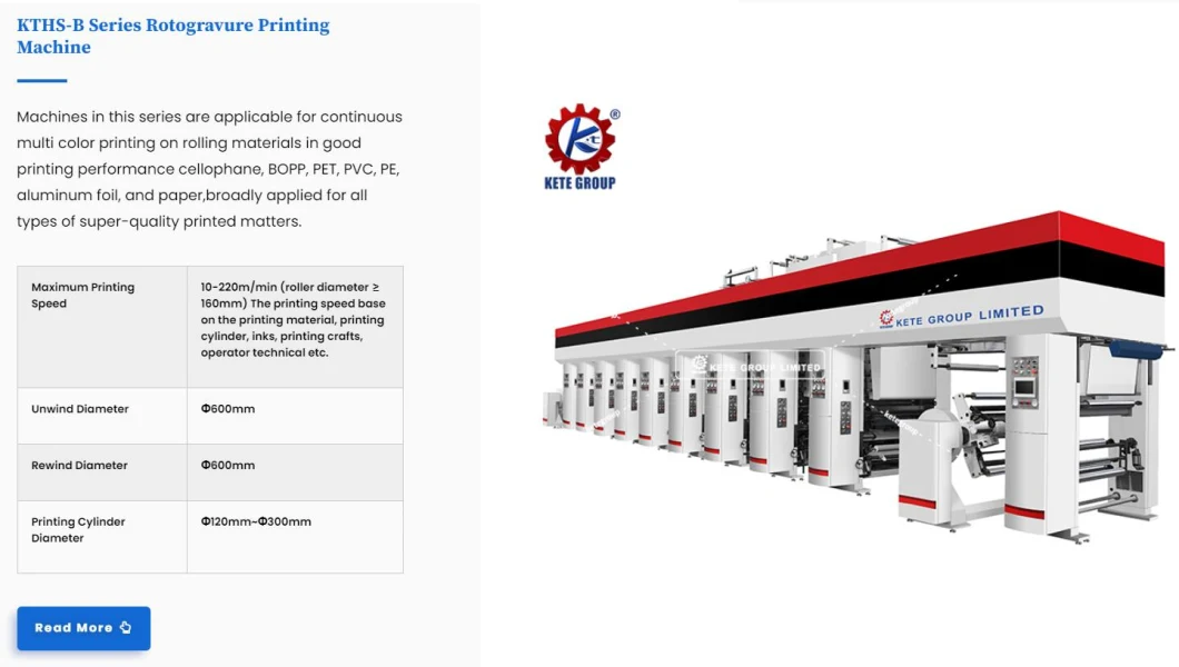2 Color High Speed Gravure Printing Machine China