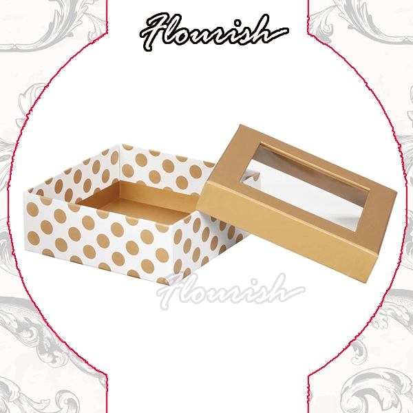 Recyclable High Strength Cardboard Gift Packaging Paper Box with Window