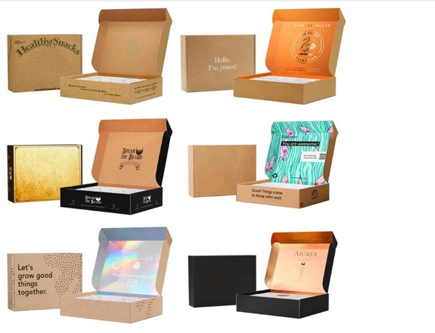 Custom Logo Printing Folding Flat Corrugated Cosmetic Perfume Packaging Shipping Mailer Post Box Manufacturer