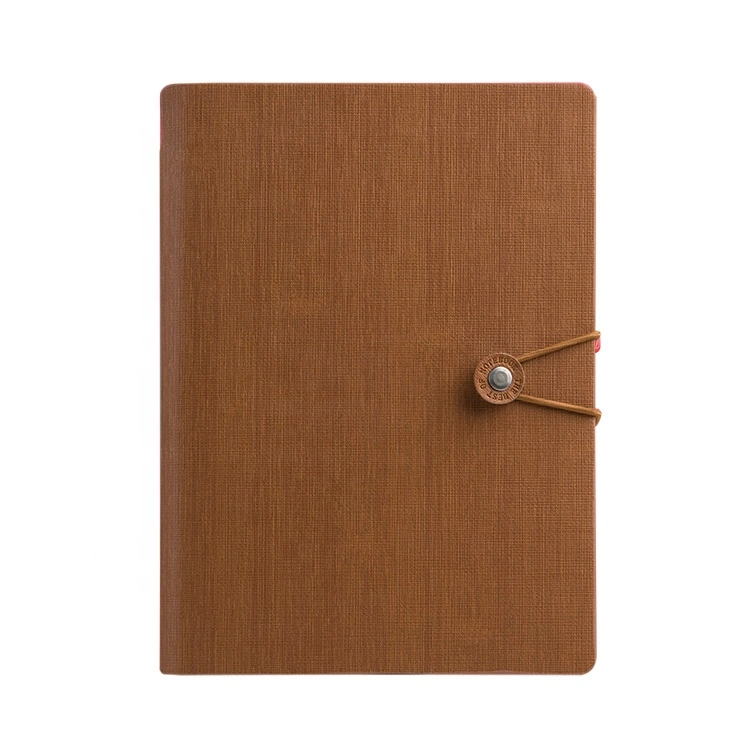 Magnetic Snap Premium PU Leather Custom Soft Cover Notebook with Ring Binder
