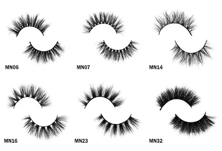 Dramatic Strips 100% Cruelty Free Real 3D 25mm Long Mink Eyelashes with Own Brand Private Box Custom Packaging