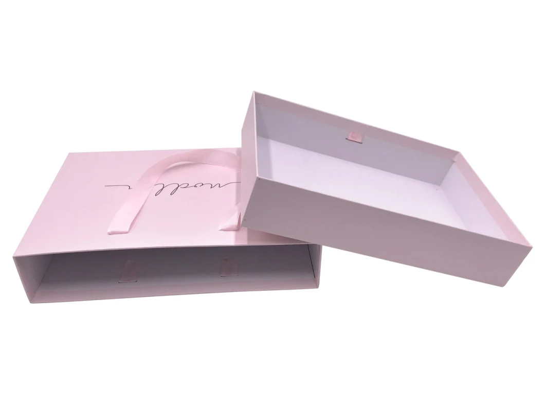 Custom Logo Printing Portable Dress Box Wig Packaging Box Square Gift Box with Handle