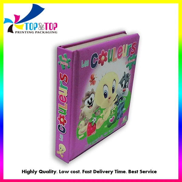 Custom Printed Pink Board Book Printing Kids Children Jigsaw Puzzle Book Printing with Foam Cover