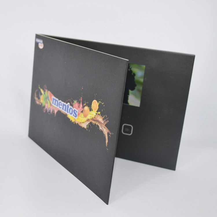 Popular Customized 5 Inch Brochure Video Display Card with Advertising Screen Video Cheap Video Brochure Printing
