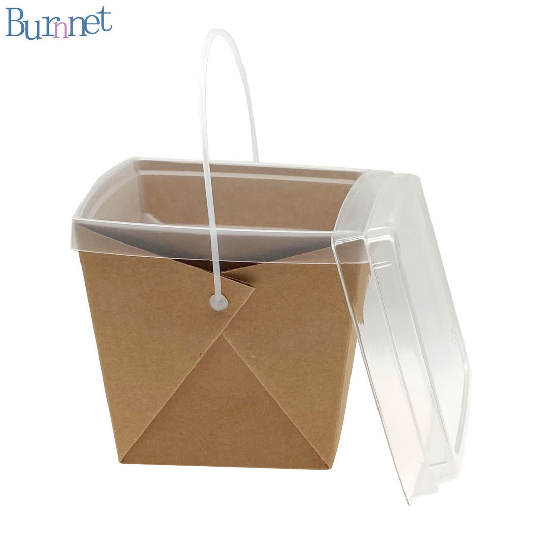 Paper Packing Kraft Paper Paper Boxes for Fast Food with Handle