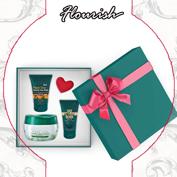 Elegant Green Color Printed Cardboard Cosmetic Gift Packaging Travel Box