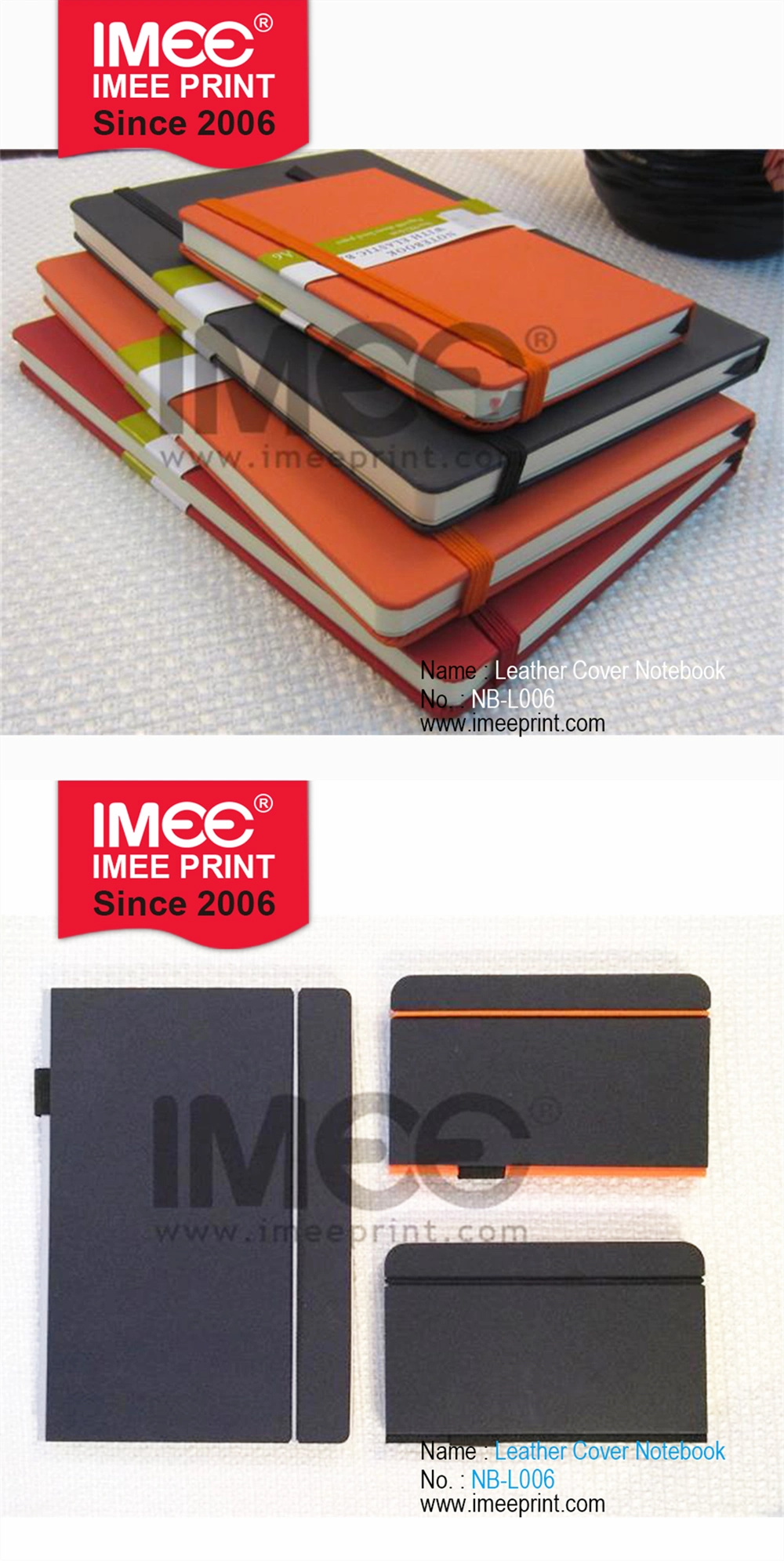 Imee Printing China Custom Diary Printing Leather PU Cover Notebook