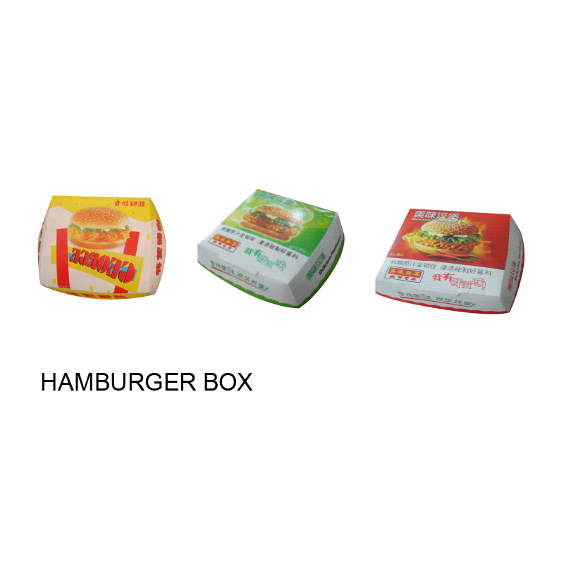 Kfc Fried Chips Burger Fast Food Packing Box Custom Print Paper Hamburger Box Packaging