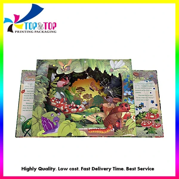 Custom Printing Children Sea World 3D Pop-up Cartoon Animal Story Cardboard Book Printing Service
