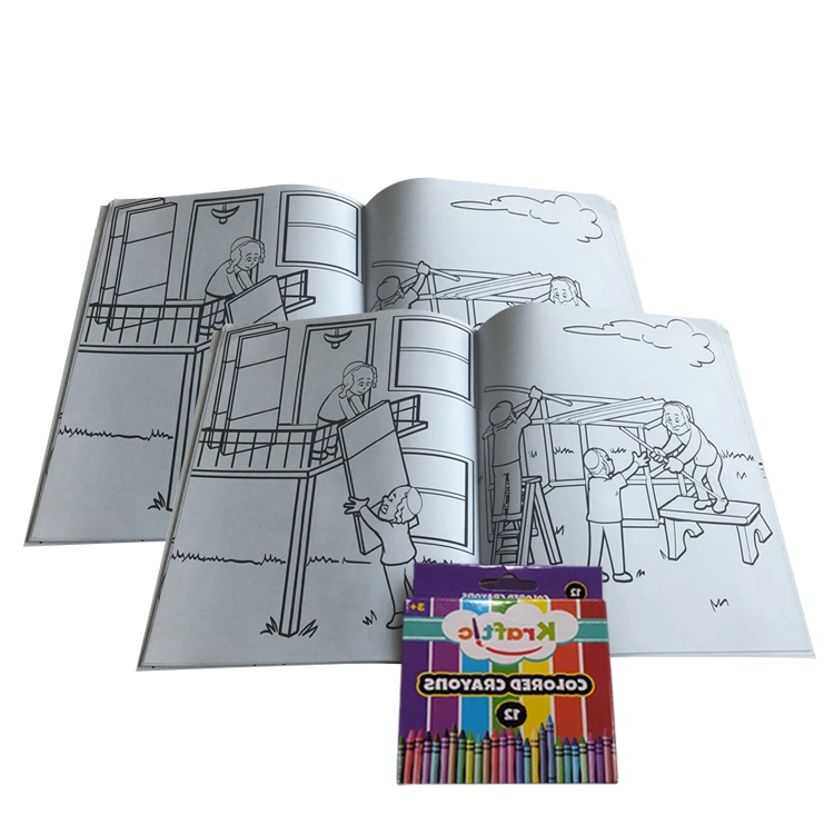 Children Coloring Books Printing Custom Kids Cartoon Drawing Book
