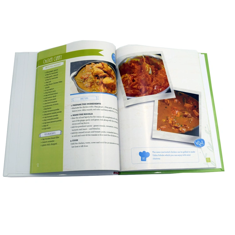 Offset Printed Cooking/Menu/Recipe Book Guangdong Cooking Brochure Printing