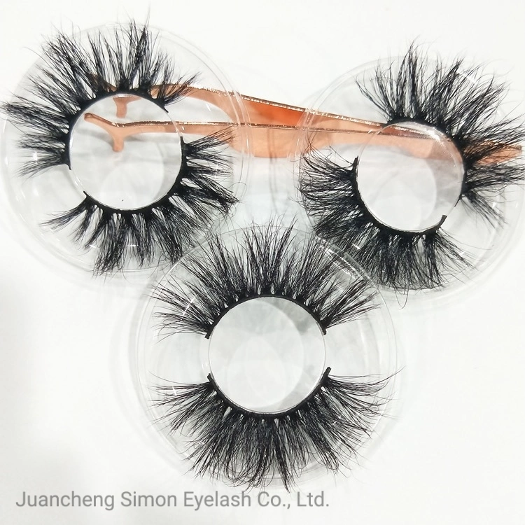 Wholesale Private Label Logo Lash 25mm 3D Mink False Eyelash Vendor with Private Box Custom Packaging