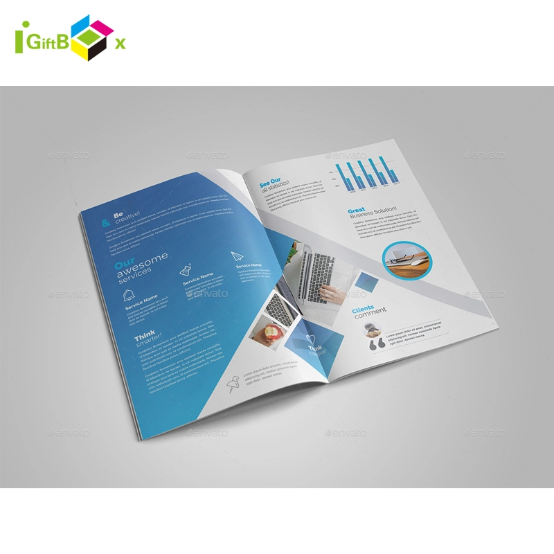 Custom Design Products Brochure Pamphlet Booklet Printing Paper Brochure