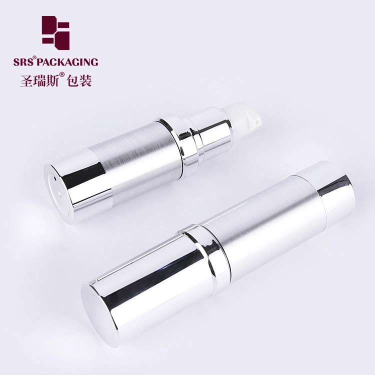 Luxury Fancy Silver Custom Cosmetic Packaging Airless Pump Lotion Bottle
