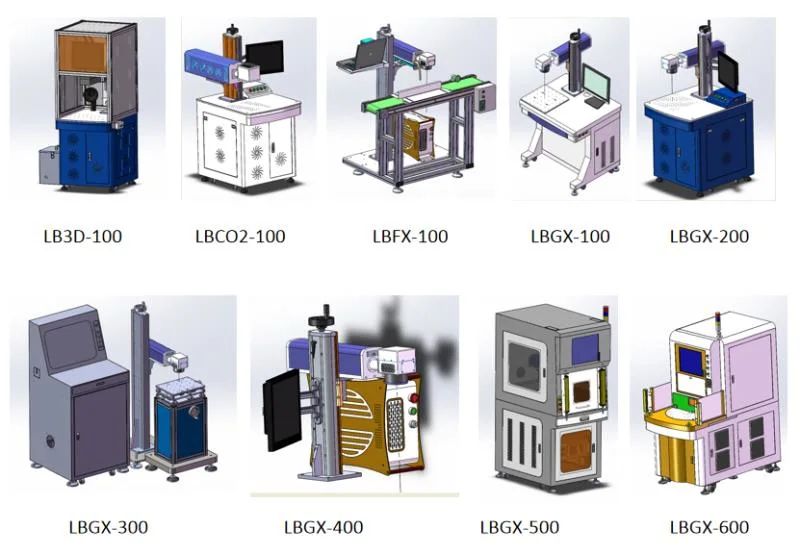 High Speed 50W Fiber Laser Marking Machines with Enclosed Cover for Namecard
