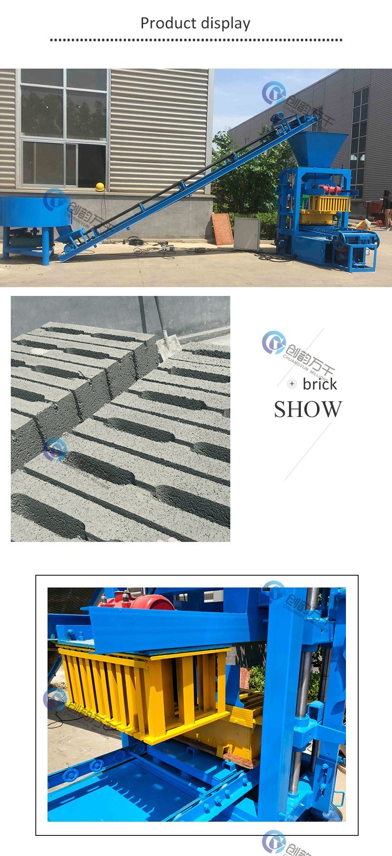 Qt 4-24 Semi Automatic Paving Stone Concrete Hollow Brick Making Machine