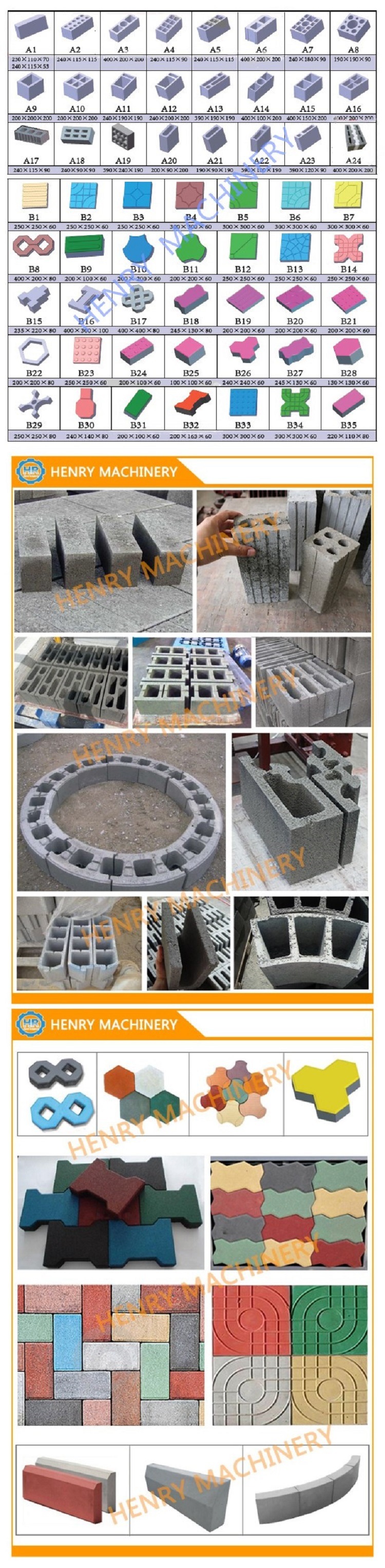 Qt4-20 Automatic Concrete Brick Making Machine, Brick Machine, Cement Block machine, Concrete Paving Molds