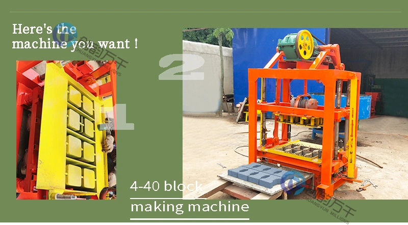 Qt 4-40 Brick Cement Blocks Making Machine, Paver Brick Machine Manual Brick Maker