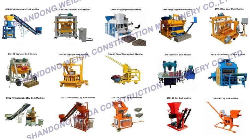 Hollow Moving Brick Machine for Small Plant Qm6-20