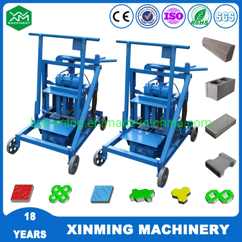 Small Manufacturing Machine Qmr2-45 Mobile Cement Hollow Block Machine Paving Block Machine