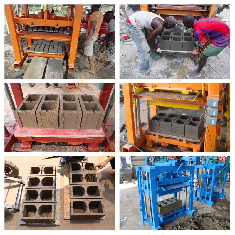 Qt4-40semi Sutomatic Manual Concrete Cement Block Machine for Hollow Blocks