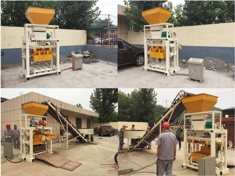 Nigeria Semi Automatic Cement Hollow and Pavement Brick Making Machine