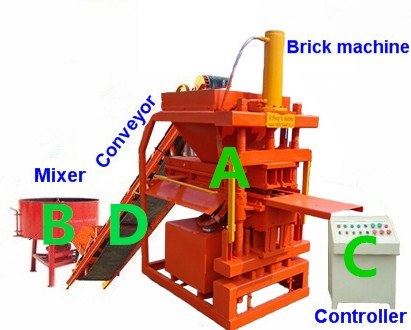 Qt1-10 Clay Lego Block Making Machine Clay Brick Making Plant
