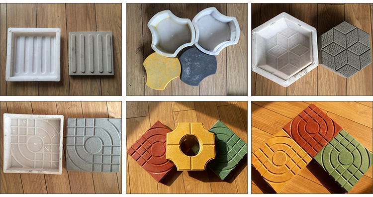 Rubber Plastic PVC Paver Molds Interlock Concrete Paver Mould for Floor