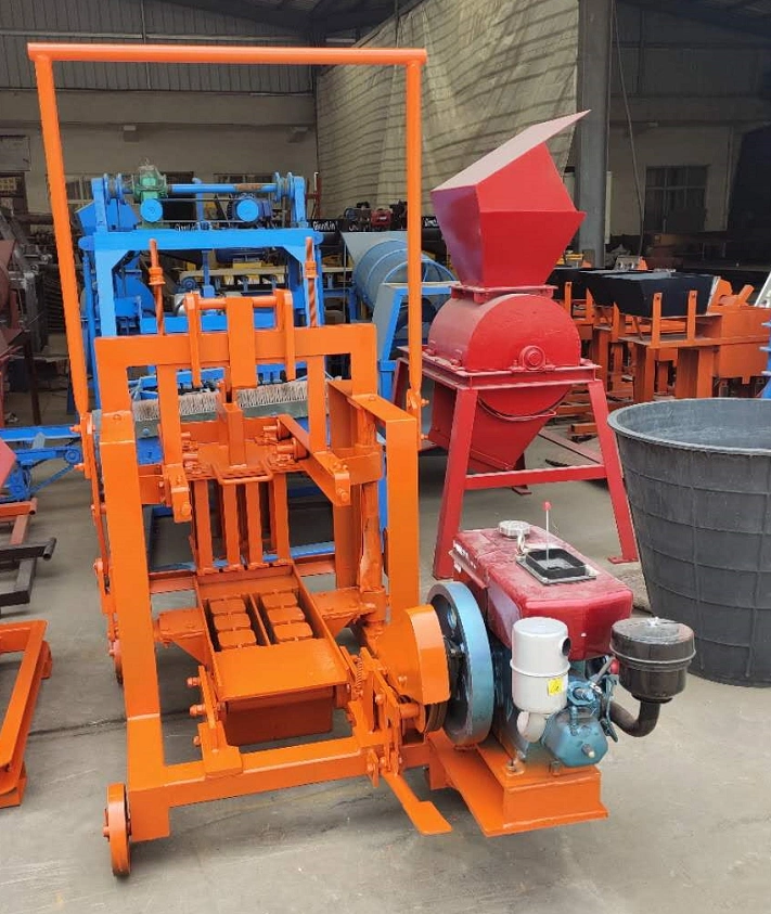 Small Block Machine Diesel Engine Mobile Hollow Block Machine