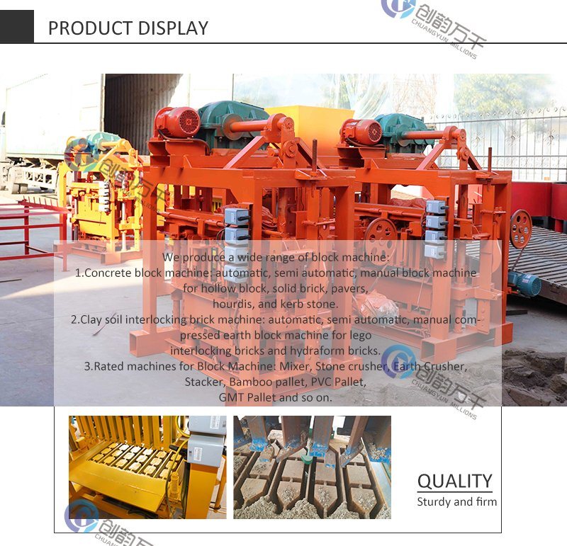 Qtj4-40 Cement Brick Making Small Machine Price in India Manual Concrete Block Machine