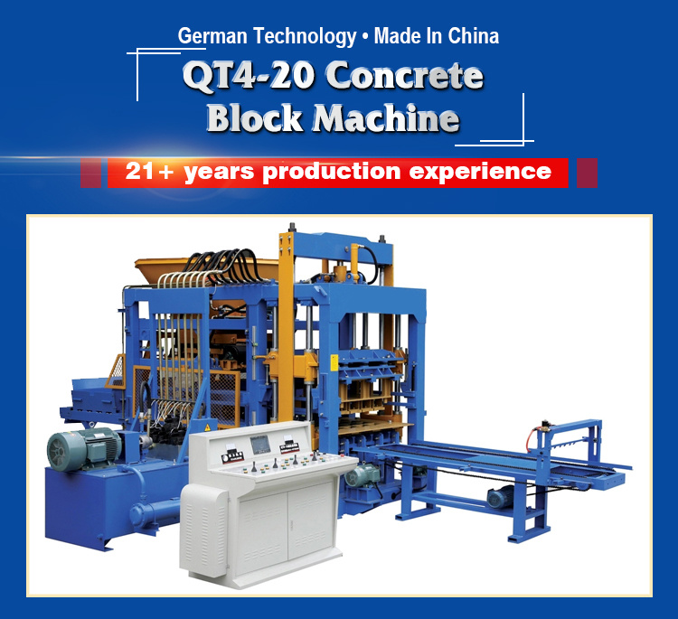 Germany Qt4-20 Automatic/Paving Stone/Hollow Hydraulic/Building Material/Concrete Cement/Block Machine/Brick Making Machine Construction
