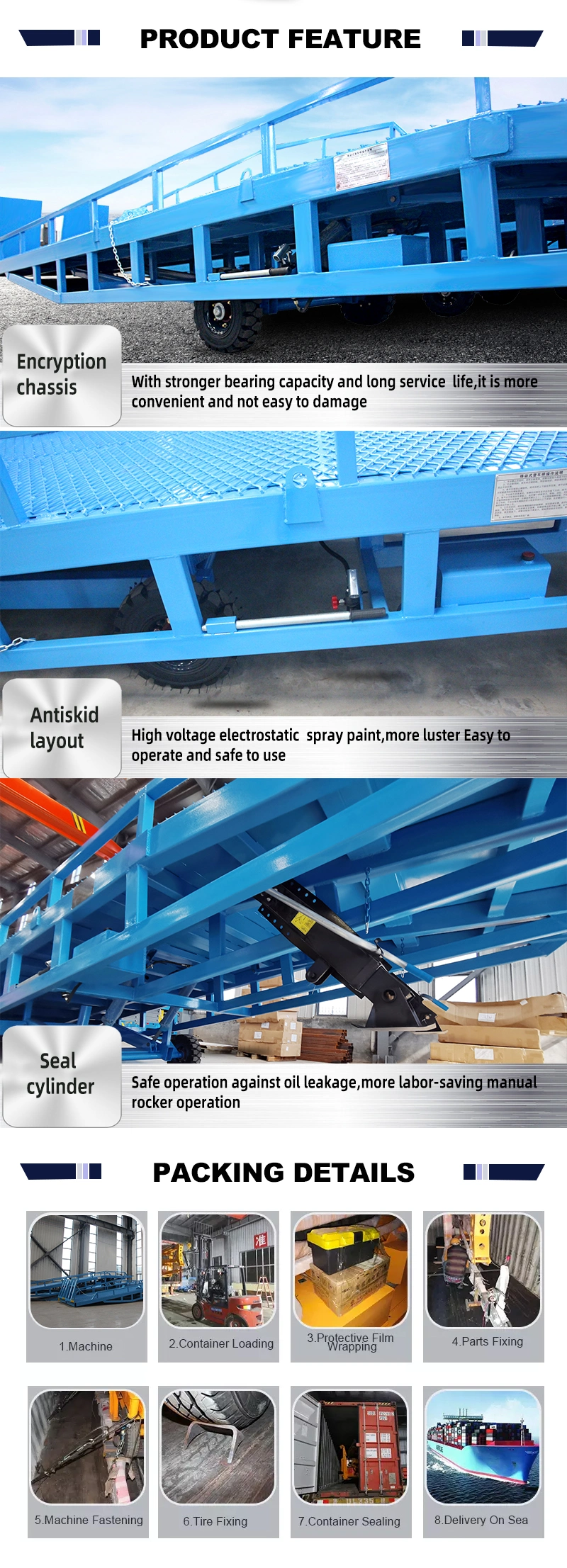 4ton 6ton 10ton Container Mobile Yard Ramp Forklift Car Truck Loading Discharge Goods Loading Unloading Ramp