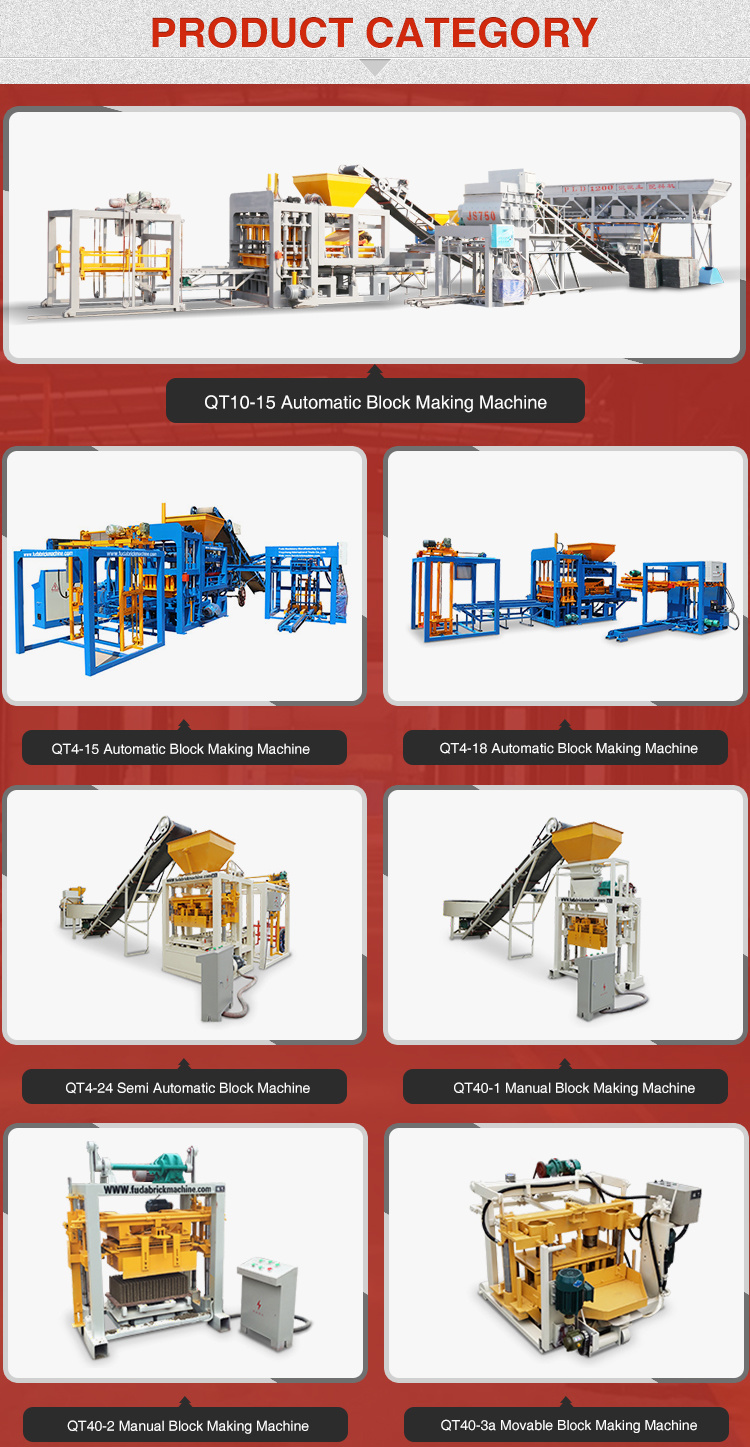 Qtj4-26c Semi Automatic Cement Hollow Brick Making Machine, Paver Block Machinery Price