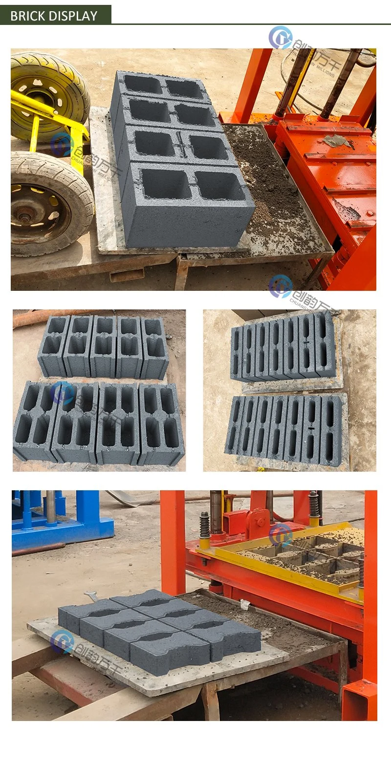 Multifunctional Small Scale Qt 4-40 Concrete Manual Brick Machine