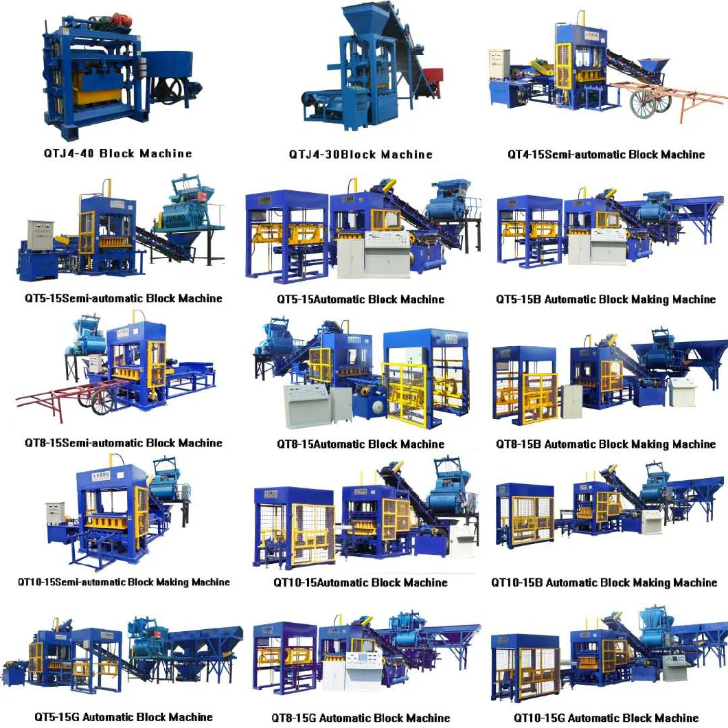 Cinder Block Making Machines Qt5-15 Semi Automatic Block Making Machine Factory Price