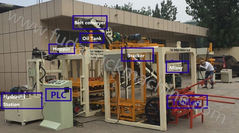 Fuda Price Qt4-18 Concrete Hollow Block Machine/Holland Brick Machine