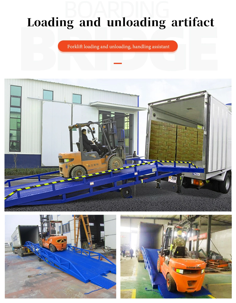 Warranty Container Forklift Cargo Loading Unloading Hydraulic Ramp Mobile Adjustable Loading Dock Ramp for Sale