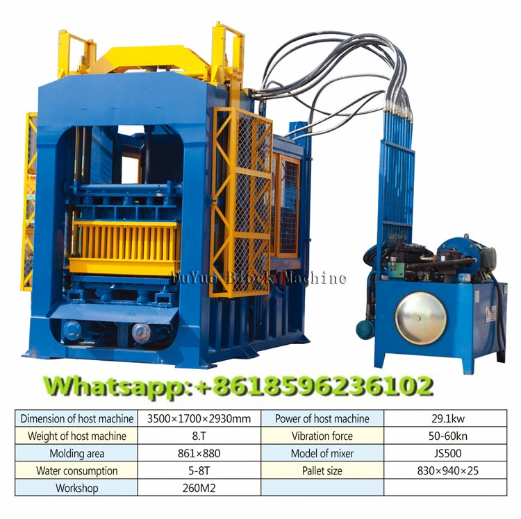 Qt6-15 Hollow Block Machine Ethiopia Hydraform Block Machine South Africa Hydraulic Press Concrete Block Machine