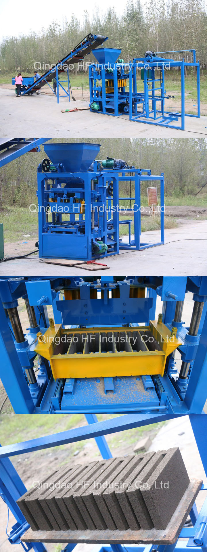 Qt4-26 Semi Automatic Concrete Block Making Machine, Semi Manual Hollow Block Machine